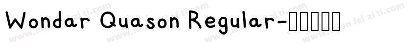 Wondar Quason Regular字体转换